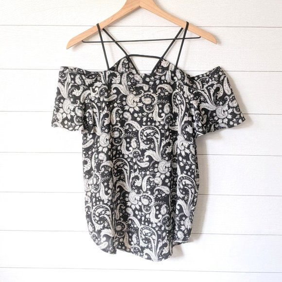 Express Tops - Express Black & White Strappy Top M